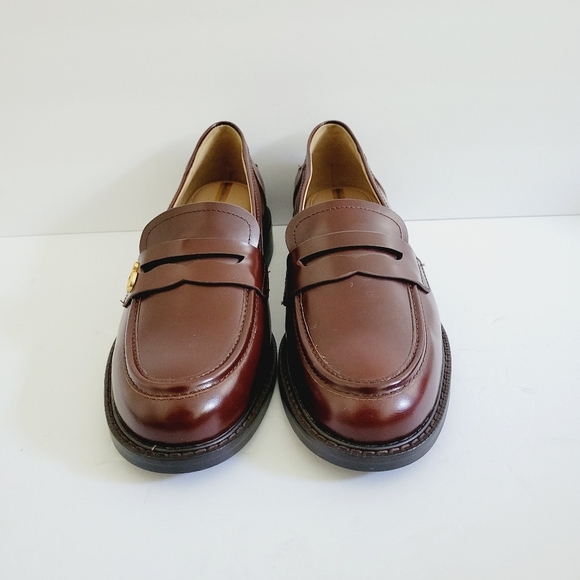 NEW Sam Edelman Colin Spiced Brandy Leather Loafers Size 8.5 US - Picture 3 of 8